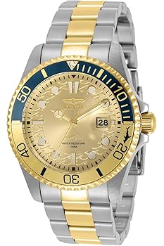 【中古】Invicta Men's 30948 Pro Diver Quartz 3 Hand Gold Dial Watch