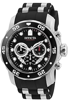 【中古】【39shop】インビクタ★腕時計 Pro Diver 石英 48mm ケース スチール ブラック ステンレススチール ポリウレタンストラップ ブラックダイヤル 6977 メンズ（良い）｜アトリエ絵利奈
