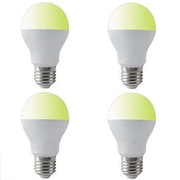 【中古】Miboxer FUT017 Mi.Light LED電球 6W 調光調色?度可能無線式リモコン操作 リモコン別売り40W相当一般白熱電球 E26口金照明 昼白色 電球色4個セッ