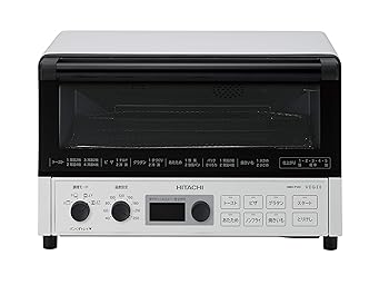 【中古】日立 コンベクション オーブントースター 1,300W 一人暮らし 遠赤ヒーター ノンフライ調理 HMO-F100 W ホワイト