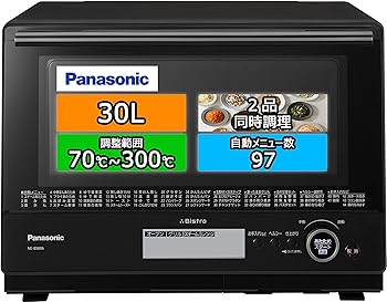 【中古】パナソニック ビストロ スチームオーブンレンジ 30L 2段 ブラック NE-BS806-K 44,378円