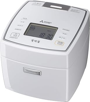 【中古】【39shop】三菱電機★IH炊飯器 5.5合 日本製 備長炭 炭炊釜 ピュアホワイト NJ-VEA10-W(良い)|アトリエ絵利奈