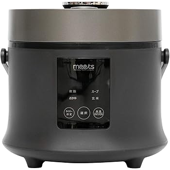 【中古】meets 炊飯器 ３合 炊き 一人暮らし 夫婦 三ッ谷電機 GHN-350 玄米 黒 Black