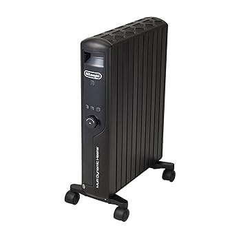 【中古】De'Longhi デロンギ マルチダイナミックヒーター MDHU15-PB 電気ヒーター ゼロ風暖房 節電 直感操作クリックノブ リモコン 表面温度約60℃ 節電