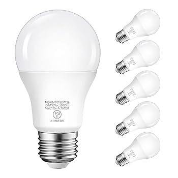 【中古】LVWIT LED電球 E26口金 1000LM 10W 電球色 3000K 広配光タイプ 72W形相当 省エネ 高輝度 PSE認証 6個入 調光器非対応