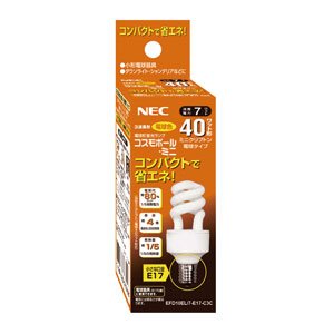 【中古】NECエヌイーシー 電球形蛍光ランプD形40W電球色E17 EFD10EL7E17C3C