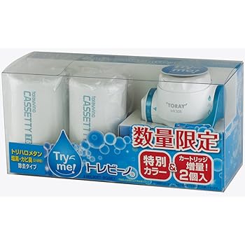 【中古】東レ トレビーノ カセッティシリーズ 水道の栓直結型浄水器 取り替えっこ用カートリッジトリハロメタン取っぱらう印字機2個入 青み緑であること MK308T-BGSET