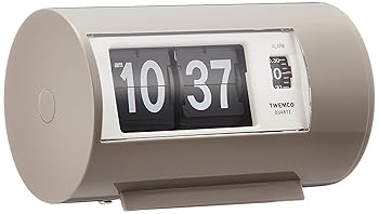 【中古】TWEMCOトゥエンコ 置き時計 パタパタ時辰儀 アラームク鍵を掛ける 薄墨色 AP-28 GREY
