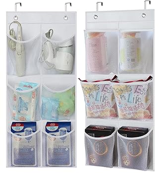 【中古】【39shop】KIMBORA★2パック 大型メッシュポケット クローゼットドア吊りシューズラック オーガナイザー ドアに狭い靴ホルダー ホワイト 13.7インチ x 30イ（良い）｜アトリエ絵利奈