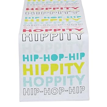 【中古】【39shop】Hippity★Hoppity PrintedテーブルランナーEaster Bunny Egg(良い)|アトリエ絵利奈