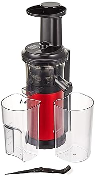 【中古】【39shop】パナソニック★ジューサー 低速 ビタミンサーバー コールドプレス対応 レシピブック付 メタリックレッド MJ-L400-R(非常に良い)|アトリエ絵利奈