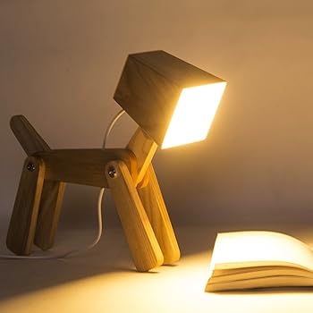 【中古】【39shop】SUSIDUN★LEDデスクライト木製 テーブルランプ三段階調光 電気スタンド 寝室 テーブルランプ タッチセンサー 動物の犬の形 子供 装飾 枕元 夜間ラ（良い）｜アトリエ絵利奈