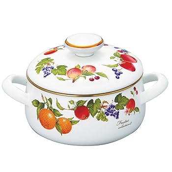 【中古】富士ホーロー 両手鍋 フルータスコレクションII 18cm 2.1L IH対応 FTC-18W