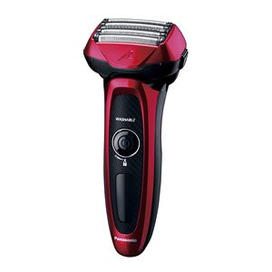 【中古】パナソニック メンズシェーバー赤Panasonic ラムダッシュ DRY/WASHABLE5枚刃 ES-LV56 の限定モデル ES-CLV56-R