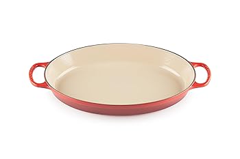 【中古】Le Creuset　エナメル鋳鉄・シグネチャーオーバル型ベーカー 3クォート レッド LS2088-3667