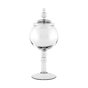 【中古】Pedestaled Apothecary Jar with Globe Shaped Bowl Style 9713