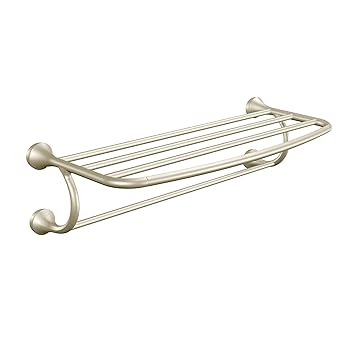 【中古】Moen YB2894BN Eva Bathroom Hotel Towel Shelf, Brushed Nickel 141並行輸入 並行輸入品