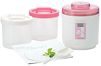 【中古】TANICA 温度調節機能で市販・カスピ海・ケフィアヨーグルト / 納豆・甘酒に対応 ヨーグルティア スタートセット ピンク YM-1200-NR