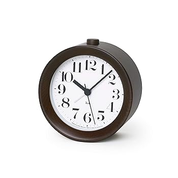 【中古】レムノス アラーム時計 RIKI ALARM CLOCK ブラウン WR09-15 BW Lemnos