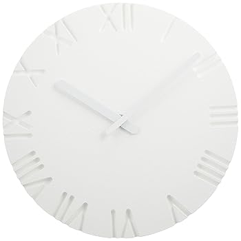 【中古】レムノス 掛け時計 アナログ カーヴド ローマン 白 CARVED Roman NTL10-04B Lemnos