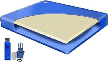 【中古】クイーンサイズ60 x 84セミWavelessウォーターベッドマットレスW / A 4ozボトルのプレミアムクリアボトルコンディショナー& Fillキットアダプタ