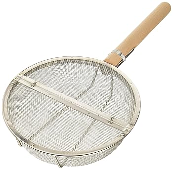 【中古】EBM 木柄 丸型 ギンナン煎り φ220×50