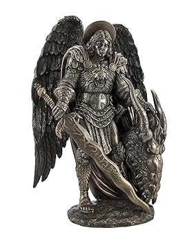 【中古】聖ミカエル大エンジェルブロンズ像 ST.MICHAEL その他-キッチン用品・食器・調理器具