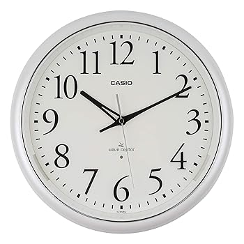【中古】CASIOカシオ 掛時計 電磁波 白いこと 差しわたし33糎 アナログ 常時点灯 暮夜秒針くい止める IQ-1050NJ-7JF 掛け時計-置き時計・掛け時計-インテリア・寝具・収納