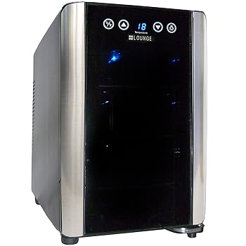 【中古】+LOUNGE 6本納めるワインセラー LNE-W306Bペルチェ式/UVとり捨てる瑠璃/加湿お盆付