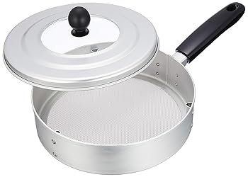 【中古】遠藤商事 業務用 手煎り焙煎器 丸型 本体・フタアルマイト アミ18-8 日本製 BGV1601