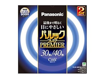 【中古】パナソニック 丸形蛍光灯FCL 30&40W形 2本入 G10q クール色 パルックプレミア FCL3040ECWH2KF 5,487円