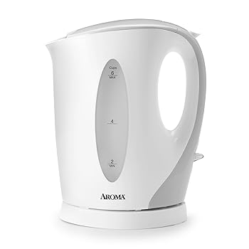【中古】並行輸入 アロマ　電気ケトル Aroma AWK-105 Electric Water Kettle, 1.7-Liter, White/Grey