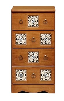 【中古】大川家具 nakakei チェスト スパニッシュ 45cm幅4段 ナチュラル 172955