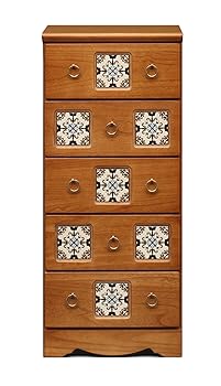 【中古】【39shop】大川家具★nakakei チェスト スパニッシュ 45cm幅5段 ナチュラル 172958(良い)|アトリエ絵利奈