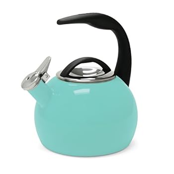 【中古】Chantal 37-ANN AQ Enamel on Steel 40th Anniversary Teakettle, 2 quart, Aqua by Chantal