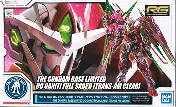 【中古】バンダイBANDAI RG 1/144 ダブルオークアンタフルセイバートランザムクリア プラモデル ガンダムベース限定