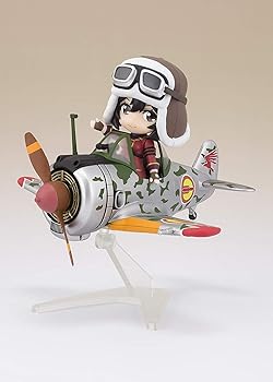【中古】【39shop】Figuarts★mini 荒野のコトブキ飛行隊 キリエ&隼一型 キリエ仕様 約130mm PVC&ABS製 塗装済み可動フィギュア（良い）｜アトリエ絵利奈