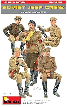 【中古】ミニアート 1/35 ソビエト軍 ジープクルー5体入 特別版 武器・装備品付 プラモデル MA35313