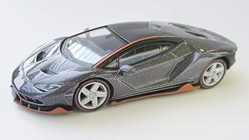 【中古】ブンカオリジナル 1/64スケールミニカーシリーズ ランボルギーニ チェンテナリオ ブラック/オレンジ 完成品
