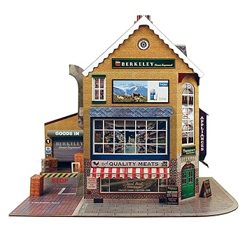 【中古】【39shop】The★CityBuilder コーナースーパーマート段ボールモデルメイキングキット - Oスケールモデル鉄道ビル(非常に良い)|アトリエ絵利奈