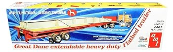 【中古】AMT 1/25 グレートデーン 伸縮フラットベッドトレーラー