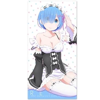 【中古】【39shop】Re:ゼロから始める異世界生活★レム ドキドキ ビッグタオル 約120×60cm(良い)|アトリエ絵利奈
