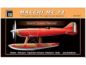 【中古】SBSモデル 1/72 イタリア マッキMC 72 レース専用水上機 レジンキット SBM7015