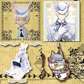 【中古】【39shop】一番くじ★ツキウタ。 ?Rabbits Kingdom? C賞 霜月隼フィギュア E賞 白兎王国色紙 F賞 アクリルスタンド G賞 ラバーマスコット 4点セット 霜月(良い)|アトリエ絵利奈