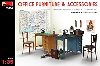 【中古】ミニアートMiniart 1/35 事務机 & アクセサリー プラモデル MA35564
