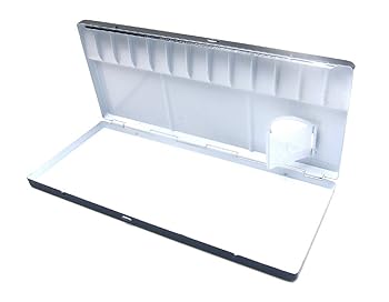 【中古】【39shop】カラー・アラウンド★水彩用アルミニウムパレット 255×110mm13仕切り: 0613 並行輸入品(良い)|アトリエ絵利奈