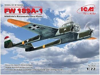 【中古】ICM 1/72 ドイツ空軍 フォッケウルフFw189A-1 偵察機 プラモデル 72294
