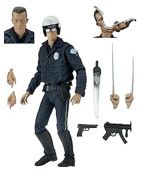 【中古】NECAターミネーター Ultimate T-1000 モーターサイクル コップ アクション フィギュア 2-7インチ