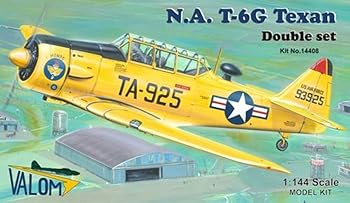 【中古】バロム 1/144 アメリカ ノースアメリカン T6G テキサン練習機2機セット プラモデル CV14408
