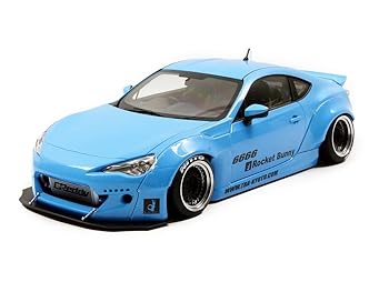 【中古】AUTOart 1/18 ロケットバニー 86 メタリック・スカイブルー/ブラック・ホイール 完成品